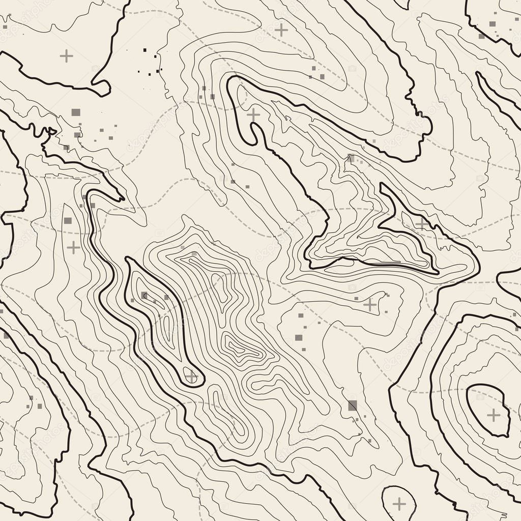 Topographic map background concept with space for your copy. Topography lines art contour , mountain hiking trail , Shape vector design. Computer generated .