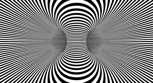 Optik illüzyon arka planda. Soyut üç boyutlu siyah beyaz illüzyonlar. Optik illüzyon vektörünün kavramsal tasarımı. EPS 10 Vektör illüstrasyonu