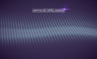 Yapay zeka Otomasyon teknolojisi arka plan. Artırılmış gerçeklik vektör tasarımı. Vektör Eps 10