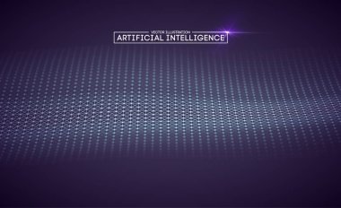 Yapay zeka Otomasyon teknolojisi arka plan. Artırılmış gerçeklik vektör tasarımı. Vektör Eps 10