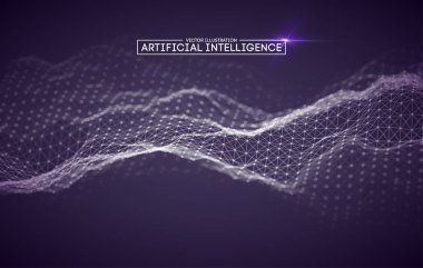 Yapay zeka Otomasyon teknolojisi arka plan. Artırılmış gerçeklik vektör tasarımı. Vektör Eps 10