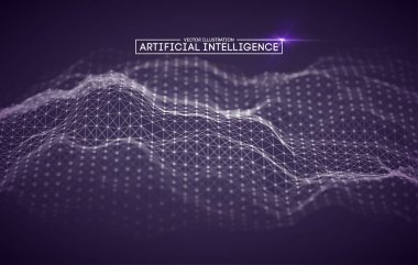 Yapay zeka Otomasyon teknolojisi arka plan. Artırılmış gerçeklik vektör tasarımı. Vektör Eps 10