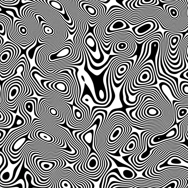 Optical illusion lines background. Abstract 3d black and white illusions. Conceptual design of optical illusion vector. EPS 10 Vector illustration — Stock Vector