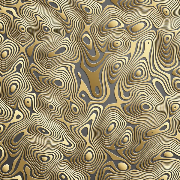 Luxe fond d'or. Consept ondulé paysage d'or de fond vectoriel d'or avec des lignes de gradient sur fond sombre . — Image vectorielle