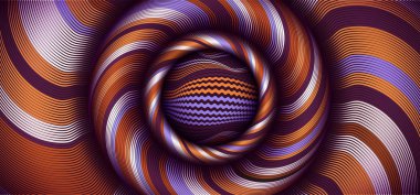 İllüstrasyon vektör arka plan esnek. Eğri sanat ve warp desen. Optik satırları tasarım. Stripes zemin dokusu. Yanılsama etkisi, çizgili bozulma. Çizgili duvar kağıdı eleman, dekoratif süslü