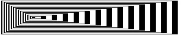 Optische illusie-vector. Stripe perspectief, kromme strepen. EPS-10 — Stockvector