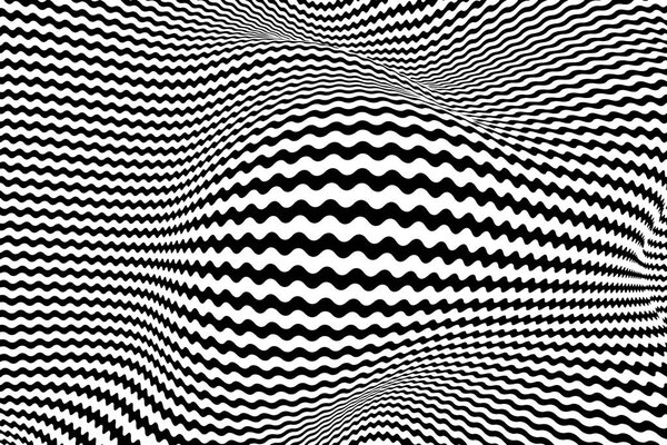 Optical illusion lines background. Abstract 3d black and white illusions. Conceptual design of optical illusion vector. EPS 10 Vector illustration