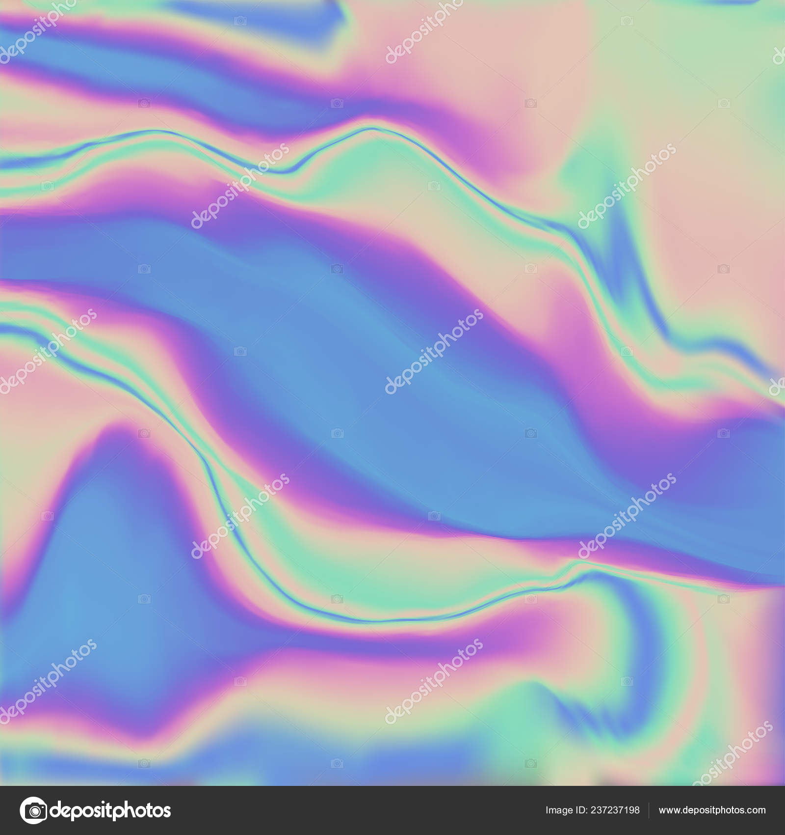 Neon Holographic Paper Fluid Gradient Backdrop Stock Vector