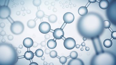 EPS 10. Vektör çizim molekül yapısı bilim arka plan. Sağlık Tıp 3d çizim. Kimya arka plan mavi hücre veya atom ile. Nükleer biyoteknoloji, dna formül araştırma.