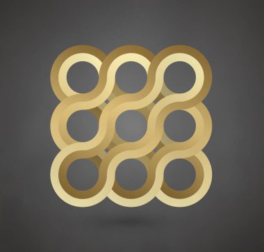 Altın logo tasarımı. İş Şirket için vektör işareti. Lüks altın işareti.