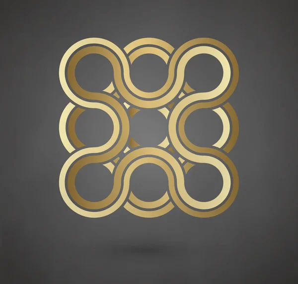 金ロゴのデザイン。事業会社のベクトル記号。高級ゴールド サイン。Eps 10 — ストックベクタ