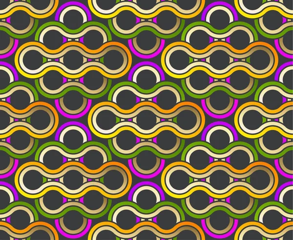 Stijlvolle patroon. Patroon van abstracte lijnen swirl. Ontwerp van patroon ronde vector met naadloze patronen twist. Diagonale naadloze patroon. Vectorillustratie — Stockvector