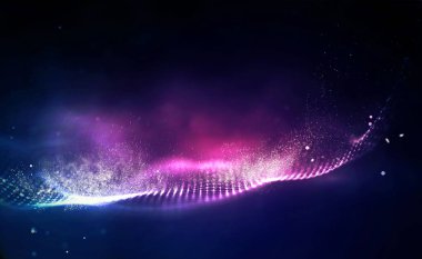 Soyut müzik arka plan mavisi. Müzik için eşitleyici, müzik dalgaları ile ses dalgalarını gösterme, müzik arkaplan eşitleyici kavramı.