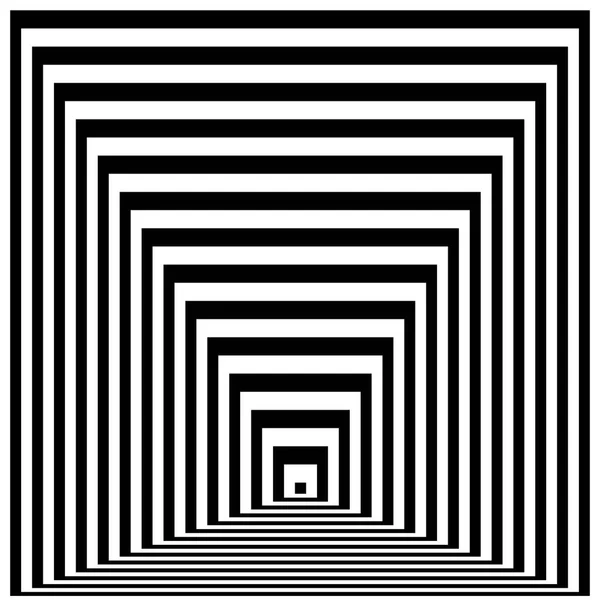 Optical illusion lines background. Abstract 3d black and white illusions. Conceptual design of optical illusion vector. EPS 10 Vector illustration — Stock Vector