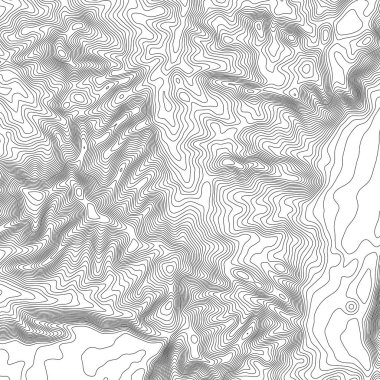 Topografik harita arka plan kopya için alan ile. Topografya Haritası kontur arka plan, coğrafi kılavuz tasarlamak vektör çizim satır. Soyut geometrik çizgiler .