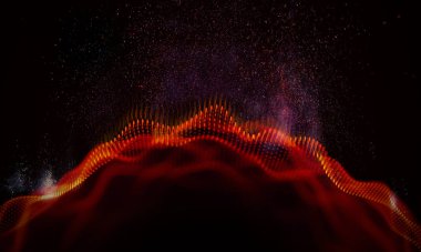 Arka kırmızı geometrik plan. Bağlantı yapısı. Bilim arka plan. Fütüristik teknoloji Hud öğesi. onnecting noktalar ve çizgiler. Büyük veri görselleştirme ve iş .