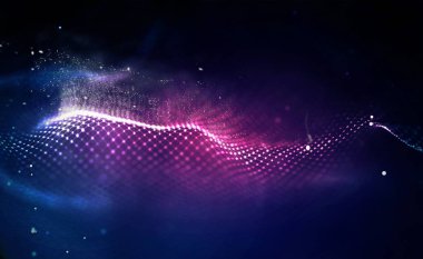 Soyut müzik arka plan mavisi. Müzik için eşitleyici, müzik dalgaları ile ses dalgalarını gösterme, müzik arkaplan eşitleyici kavramı.