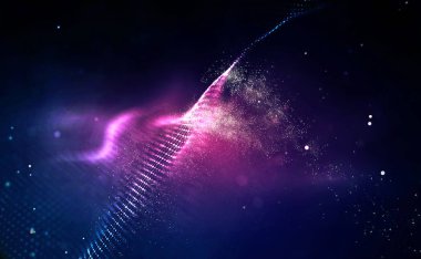 Soyut müzik arka plan mavisi. Müzik için eşitleyici, müzik dalgaları ile ses dalgalarını gösterme, müzik arkaplan eşitleyici kavramı.