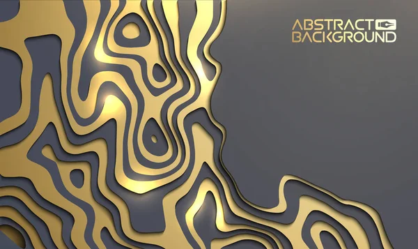 Fundo de luxo para apresentação. Ouro no vetor preto papel de parede pano de fundo 3d. Preto e dourado design beaty convite . —  Vetores de Stock