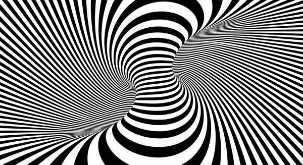 Optical illusion lines background. Abstract 3d black and white illusions. Conceptual design of optical illusion vector. EPS 10 Vector illustration