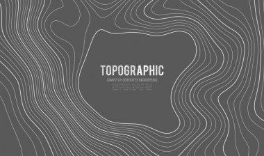 Gri, vektör topografisini belirler. Coğrafi dağ topoğrafyası vektör çizimi. Topografik doku. Arazi vektör alanı haritası. Yükseklik grafiği yükseklik çizgileri. Topografik harita