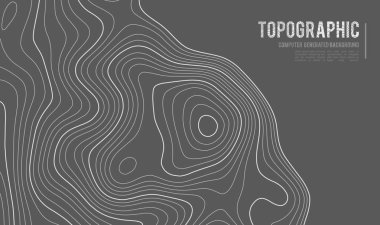 Gri, vektör topografisini belirler. Coğrafi dağ topoğrafyası vektör çizimi. Topografik doku. Arazi vektör alanı haritası. Yükseklik grafiği yükseklik çizgileri. Topografik harita