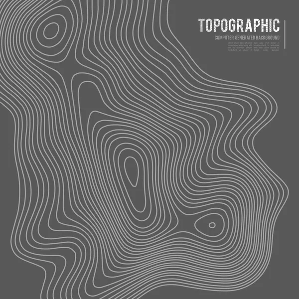 Topografia vetorial de contornos cinzentos. Ilustração vetorial de topografia de montanha geográfica. Textura de padrão topográfico. Mapa em terreno vetorial terrestre. Elevação linhas de altura de contorno gráfico. Mapa topográfico —  Vetores de Stock