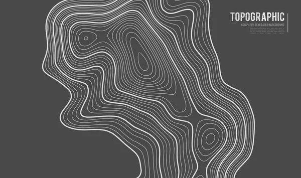 Topografia vettoriale dei contorni grigi. Illustrazione vettoriale di topografia montana geografica. Struttura del modello topografico. Mappa su terreno vettoriale. Elevazione linee di altezza contorno grafico. Mappa topografica — Vettoriale Stock