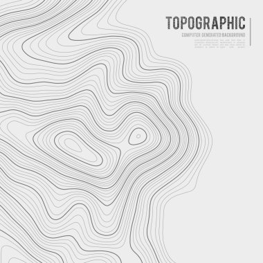 Gri, vektör topografisini belirler. Coğrafi dağ topoğrafyası vektör çizimi. Topografik doku. Arazi vektör alanı haritası. Yükseklik grafiği yükseklik çizgileri. Topografik harita