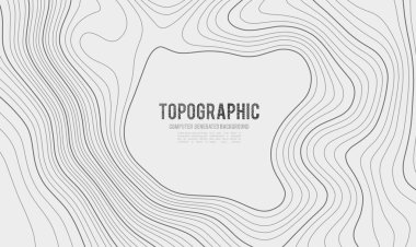 Gri, vektör topografisini belirler. Coğrafi dağ topoğrafyası vektör çizimi. Topografik doku. Arazi vektör alanı haritası. Yükseklik grafiği yükseklik çizgileri. Topografik harita