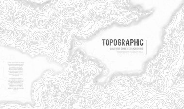 Gri, vektör topografisini belirler. Coğrafi dağ topoğrafyası vektör çizimi. Topografik doku. Arazi vektör alanı haritası. Yükseklik grafiği yükseklik çizgileri. Topografik harita