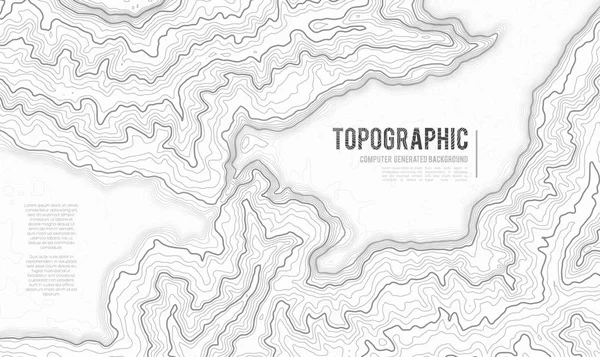 Szary kontur topografii wektorowej. Ilustracja wektora geograficznej topografii górskiej. Wzór topograficzny tekstury. Mapa terenu wektora lądowego. Linie wysokości konturu elewacyjnego. Mapa topograficzna — Wektor stockowy