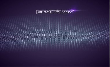 Yapay zeka Otomasyon teknolojisi arka plan. Artırılmış gerçeklik vektör tasarımı. Vektör Eps 10