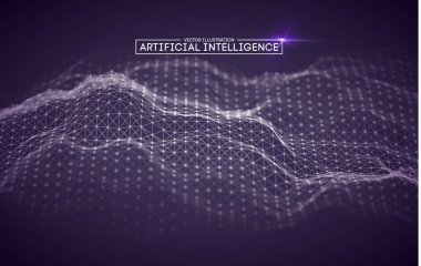 Yapay zeka Otomasyon teknolojisi arka plan. Artırılmış gerçeklik vektör tasarımı. Vektör Eps 10