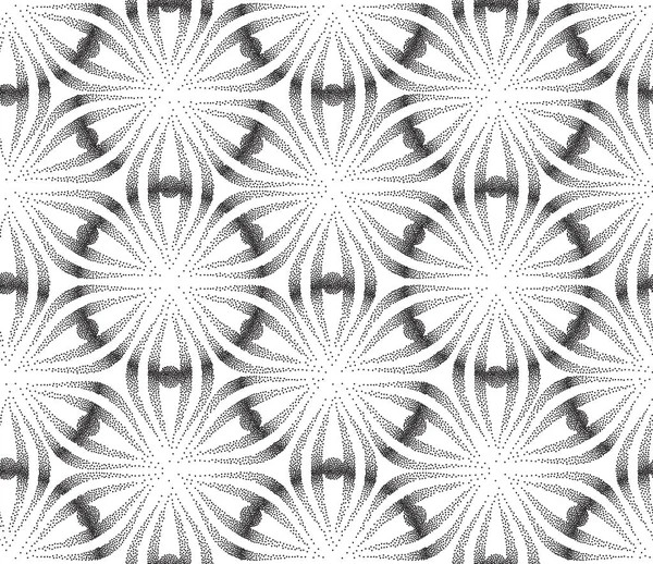 Vector abstract stipple naadloze patroon. Tileable geometrische gestippelde grunge witte en zwarte achtergrond. — Stockvector