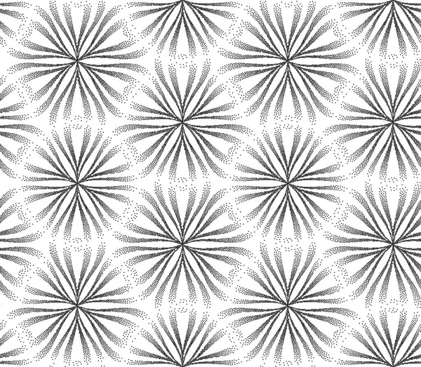 Vector abstract stipple naadloze patroon. Tileable geometrische gestippelde grunge witte en zwarte achtergrond. — Stockvector