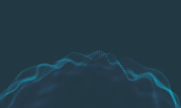 Abstrakt musik bakgrund. Big Data partikel flöde visualisering. Vetenskap infographic futuristisk illustration. Ljudvågen. Ljud visualisering — Stockfoto