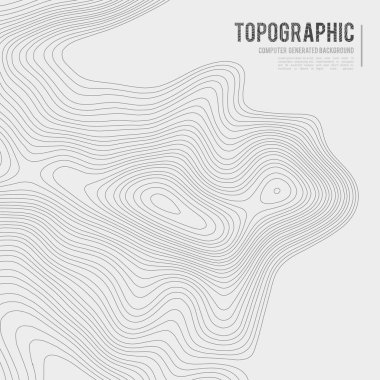 Gri, vektör topografisini belirler. Coğrafi dağ topoğrafyası vektör çizimi. Topografik doku. Arazi vektör alanı haritası. Yükseklik grafiği yükseklik çizgileri. Topografik harita