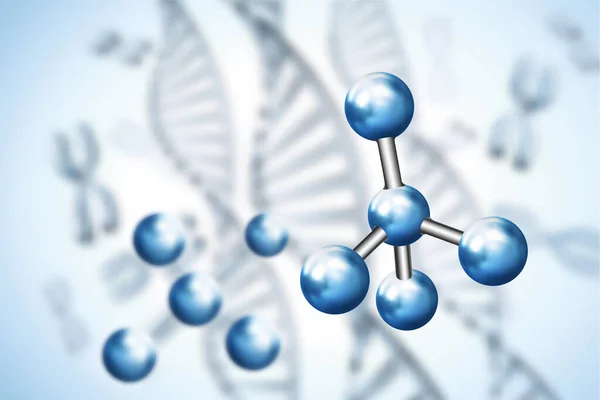 Abstracte achtergrond. DNA-molecuul met X-chromosomen — Stockfoto