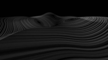 Modern siyah teknoloji arka plan 3D görüntüleme. Soyut bilim fütüristik kavram geçmişi. Ağ siber teknoloji kavramı.