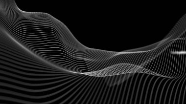 Modern siyah teknoloji arka plan 3D görüntüleme. Soyut bilim fütüristik kavram geçmişi. Ağ siber teknoloji kavramı.