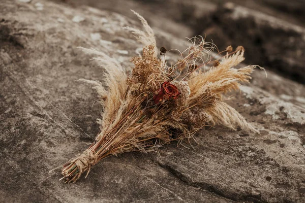 Lichte Bruiloft Boeket Rustieke Stijl — Stockfoto