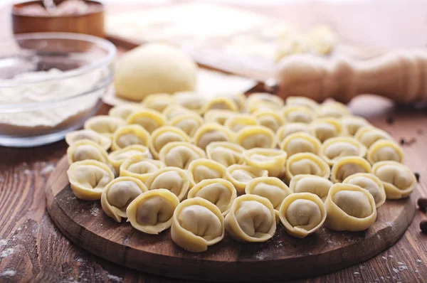 Matlagning kött dumplings. — Stockfoto