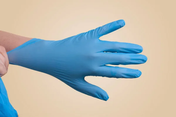 Medical Gloves Hands Medical Gloves Protect Infection Prevention Infection Prevention — Stock Photo, Image