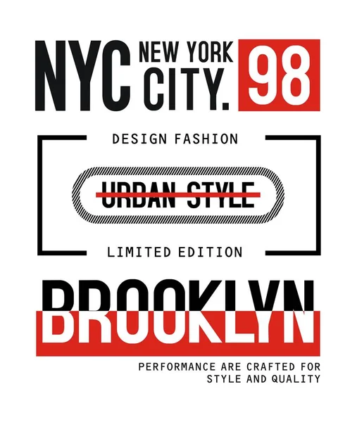 Nyc Typography Sportswear Für Shirt Design Und Verschiedene Anwendungen Vektoren — Stockvektor