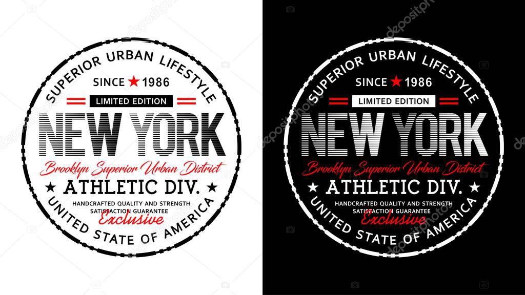 New York Typography for T shirt Graphic Print Casual, vector image illustration