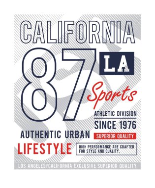 La, California, Abd tarzı, t-shirt ve giyim tasarımı, dokulu yazı, poster, Vektörler