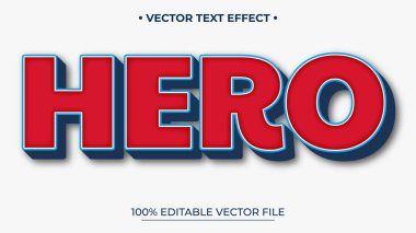 Koyu Kahraman Metin Efekti Mavi Taslak ve Beyaz Sırtta Gölge