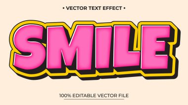 Koyu Pembe Gülümseyen Metin Efekti Üzerinde Sarı ve Siyah Özetler