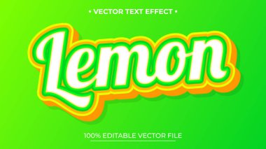 Yeşil ve Turuncu Aksanlı Canlı Limon Metin Efekti